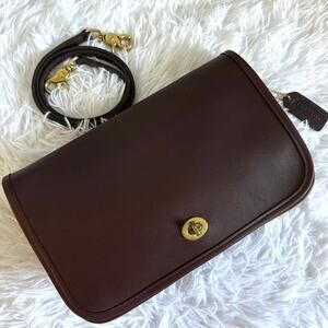 Vintage COACH Mahogany Convertible Clutch 9635 Costa Rica Crossbody Shoulder Bag